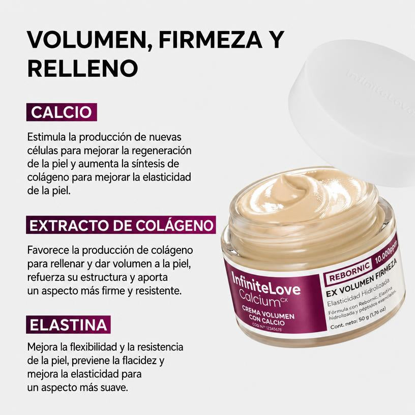 Crema Volumen Calcio CX — Rebornic 10.000ppm Reafirmante Antiedad 50ml