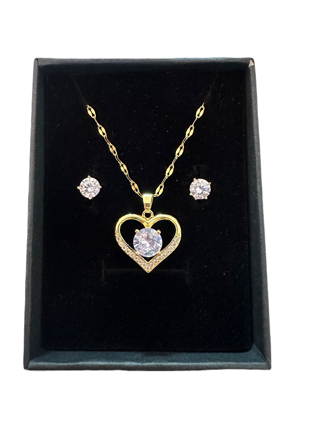 Pendientes Diamond Corazón de Oro