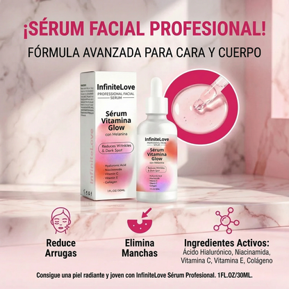 Sérum Vitamina Glow con Melanina – Unifica, Ilumina y Reduce Manchas