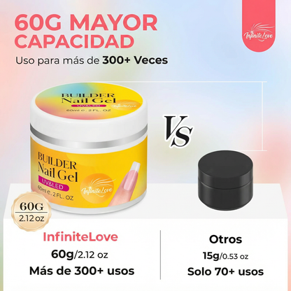 Gel Constructor de Uñas Rosa – Efecto Salón Profesional en Casa