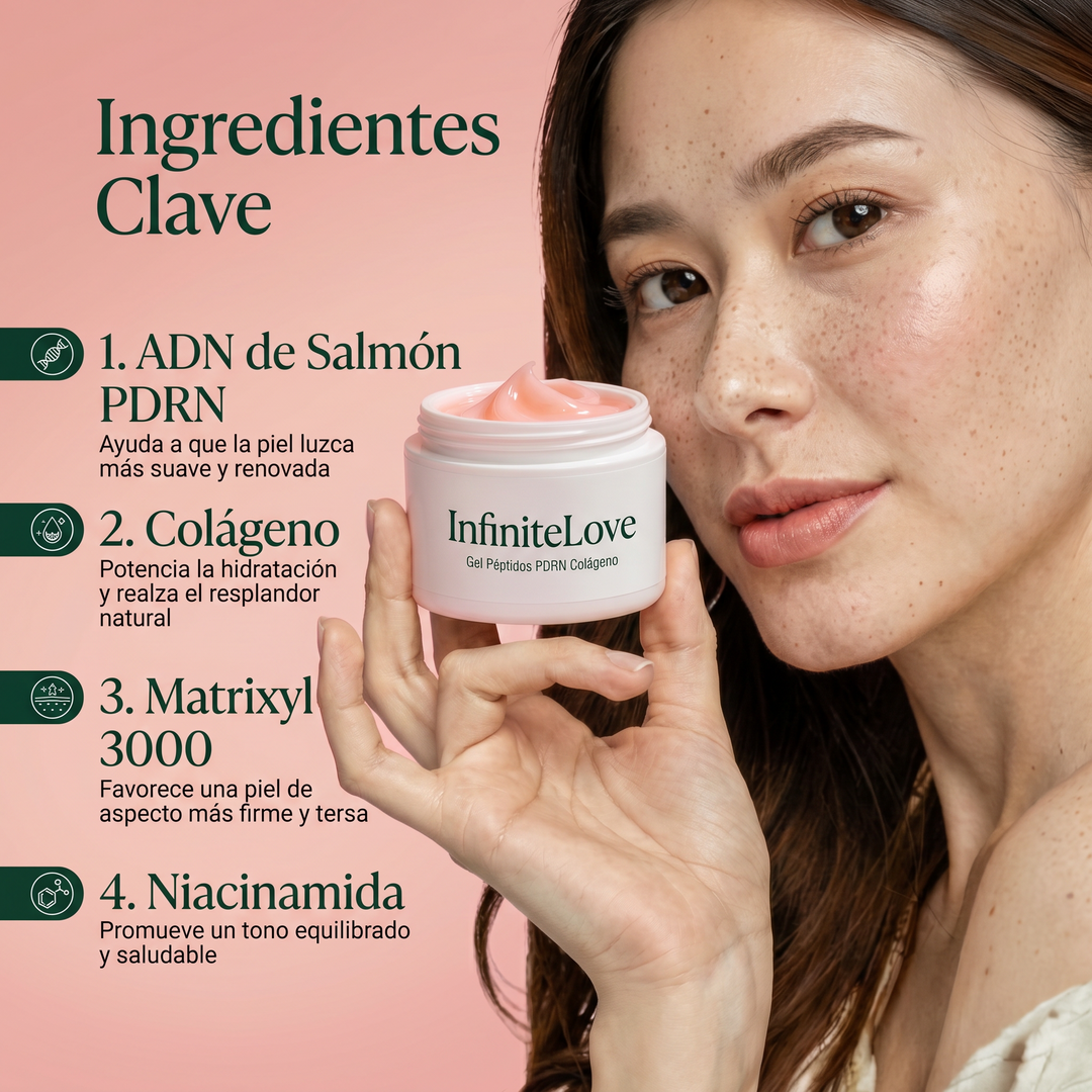 Gel Facial Reafirmante con Péptidos y PDRN – Hidratación Profunda y Efecto Glow