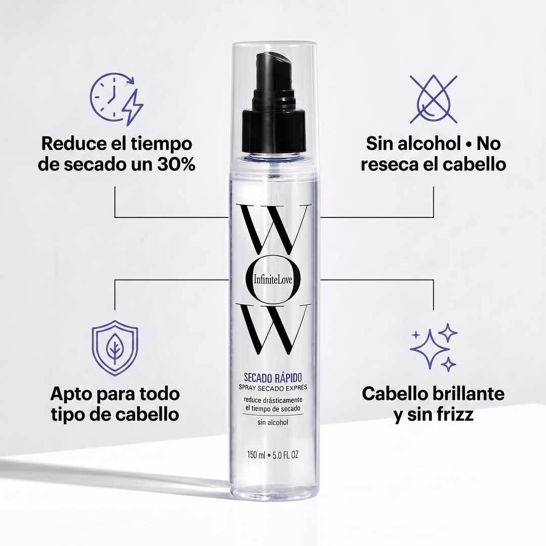 Spray Secado Rápido Anti-Frizz – Cabello Suave y Brillante al Instante