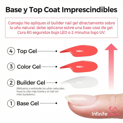 Gel Constructor de Uñas Rosa – Efecto Salón Profesional en Casa