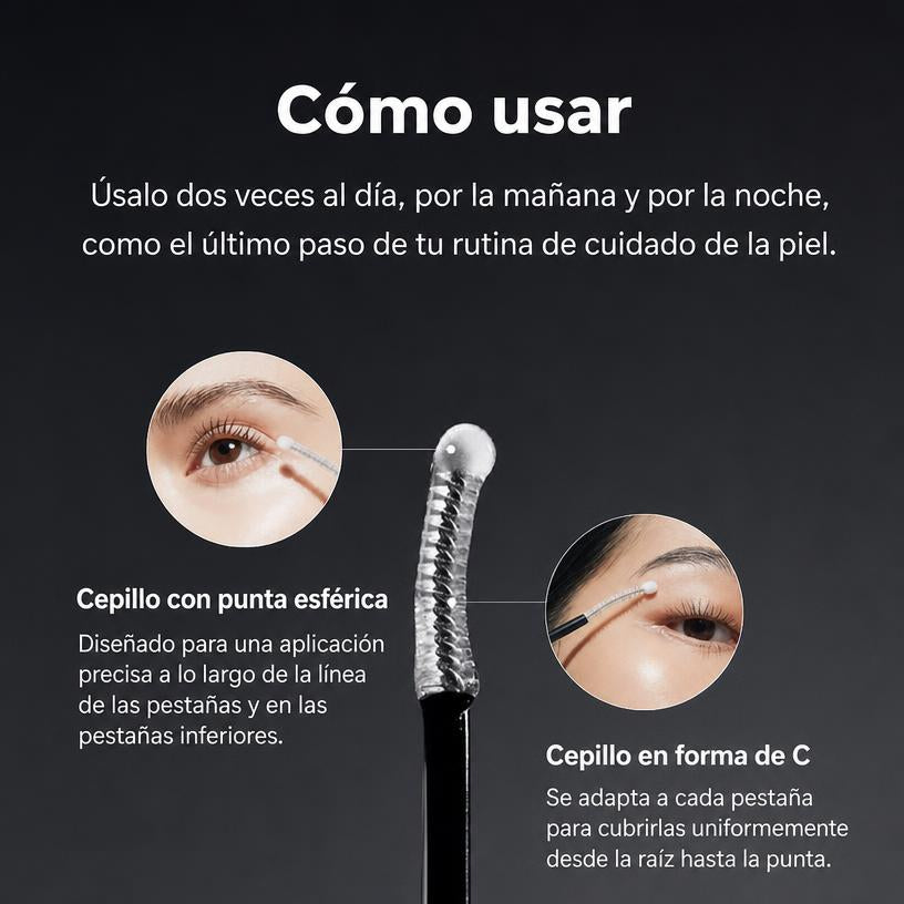 Sérum Esencial para Pestañas — 7 Péptidos y Biotina 15ml