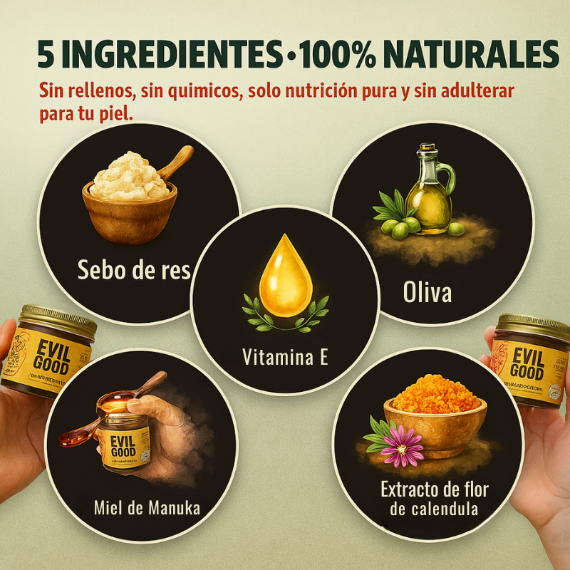 Crema Natural Reparadora de Sebo de res - Bote de Vidrio