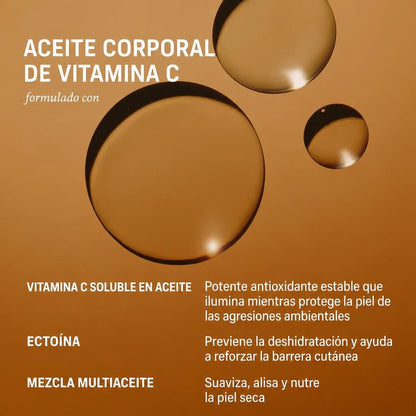 Aceite Corporal Vainilla Vibrante con Vitamina C Hidratante Luminosidad 124ml