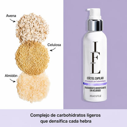 Cóctel Capilar Densificante Sin Aclarado Carbohidratos Queratina Protección Térmica 200ml
