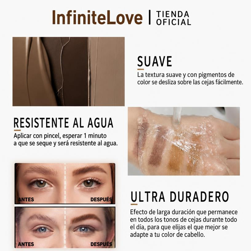 Crema Tinte de Cejas Tridimensional Resistente al Agua Larga Duracion Efecto Microblading 10ml