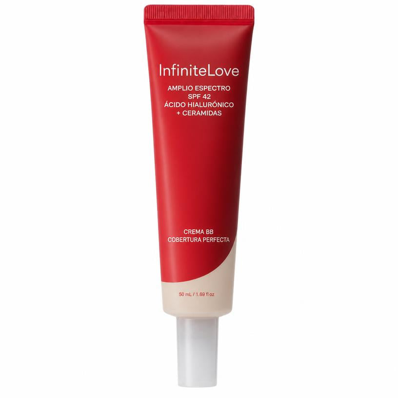 Crema BB Cobertura Perfecta SPF 42 — Ácido Hialurónico + Ceramidas 50 ml