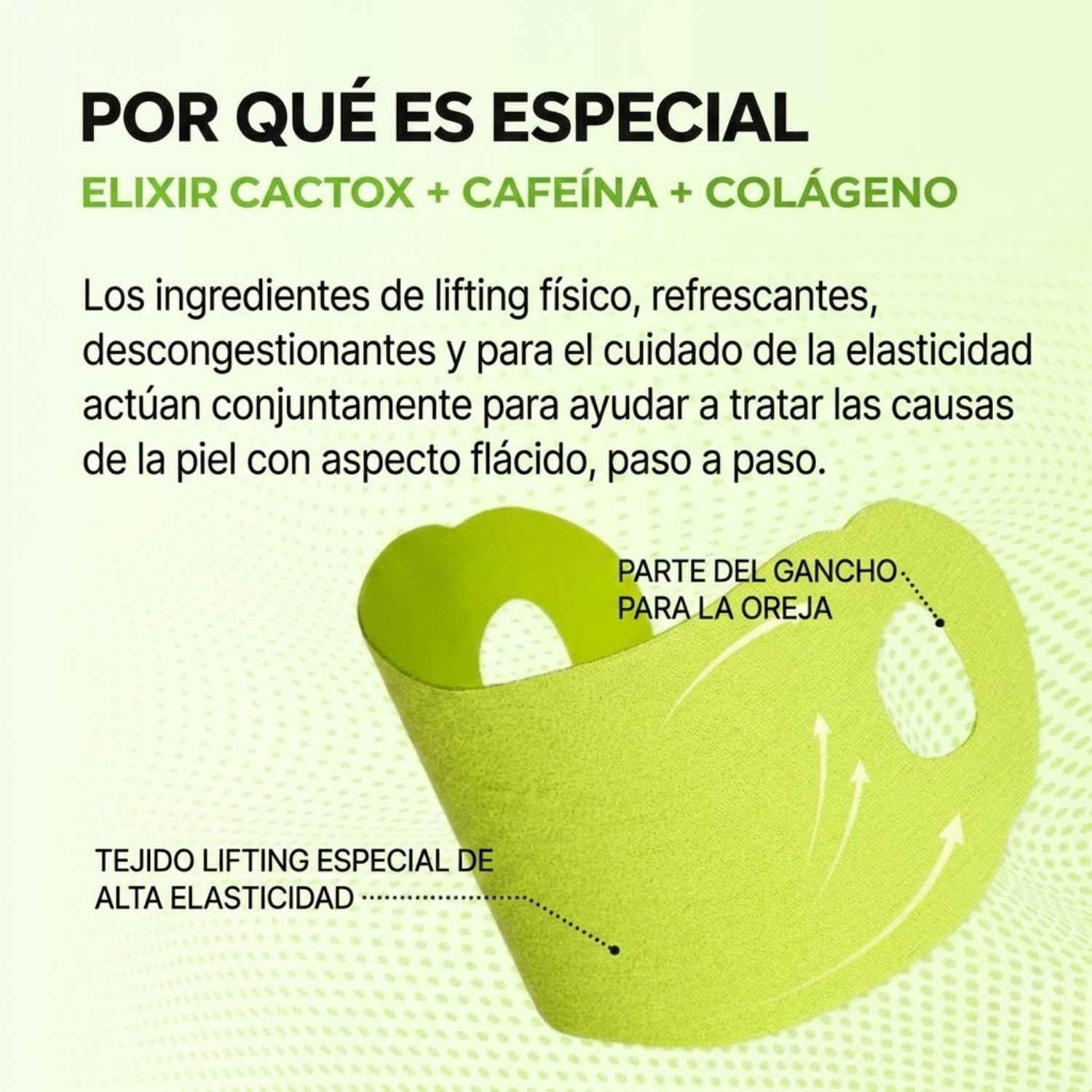 Mascarilla Facial 'V-Up' de Hidrogel Refrescante para Reducir Papada, Desinflamar y Definir el Contorno (Efecto Lifting)