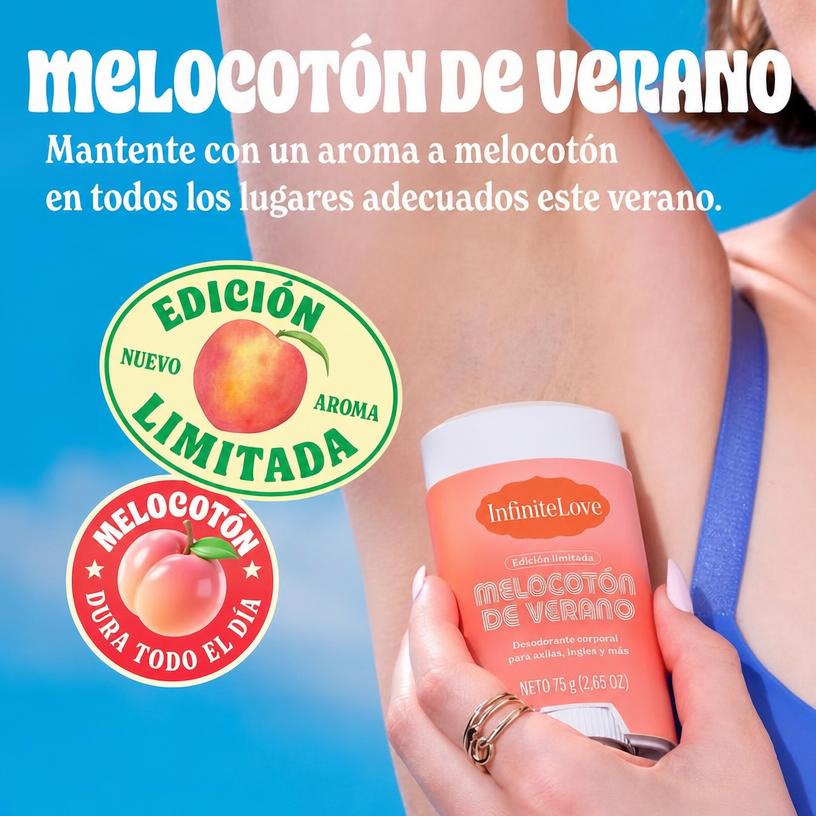 Desodorante Corporal Melocotón de Verano Ácido Mandélico 72h Sin Aluminio 75g
