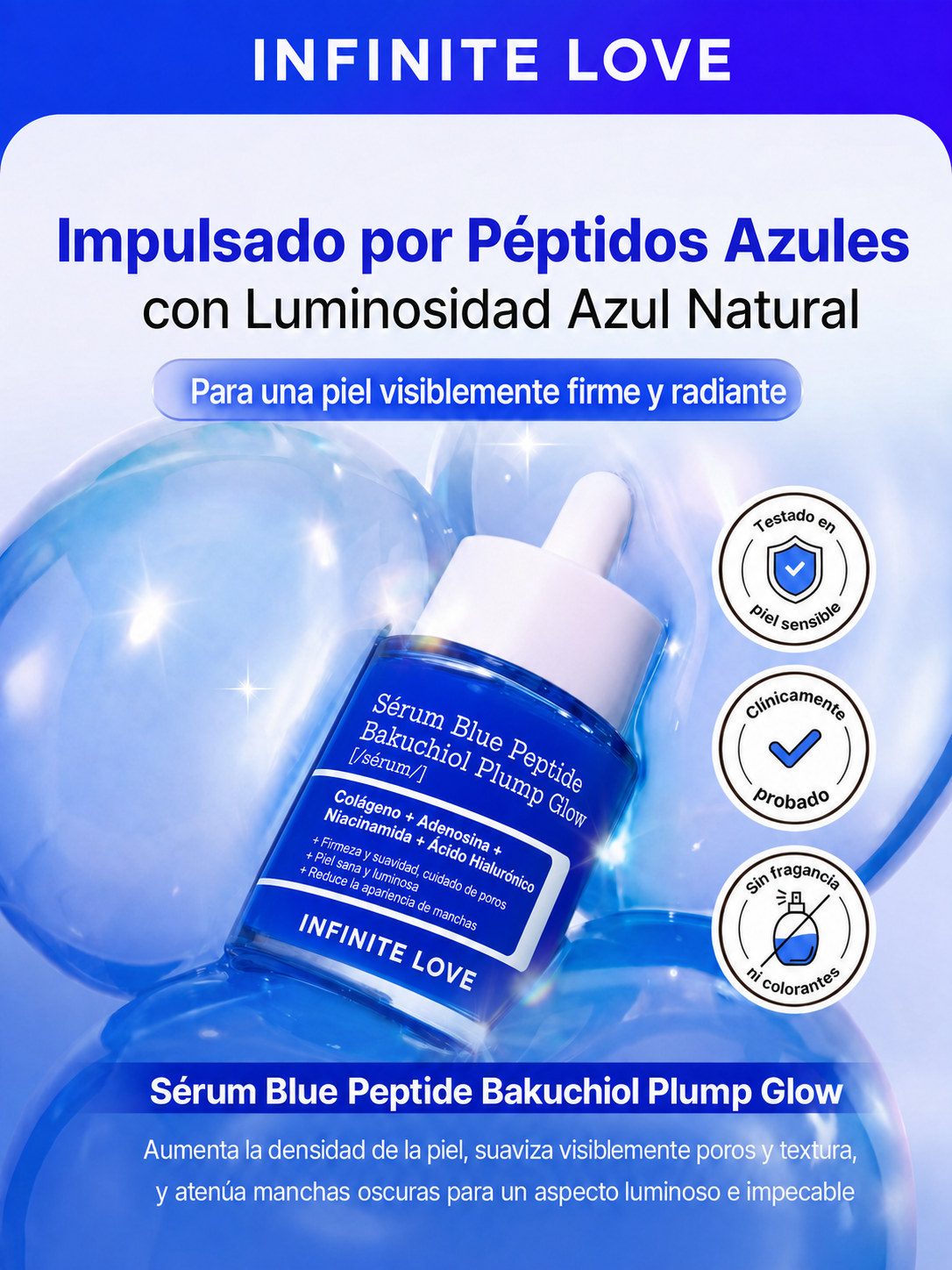 Sérum Blue Peptide Bakuchiol Plump Glow | Firmeza y Luminosidad