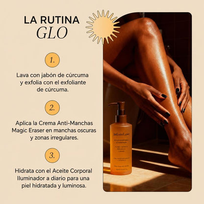 Aceite Corporal Iluminador Antimanchas Cúrcuma Vitamina C Ácido Kójico 240ml