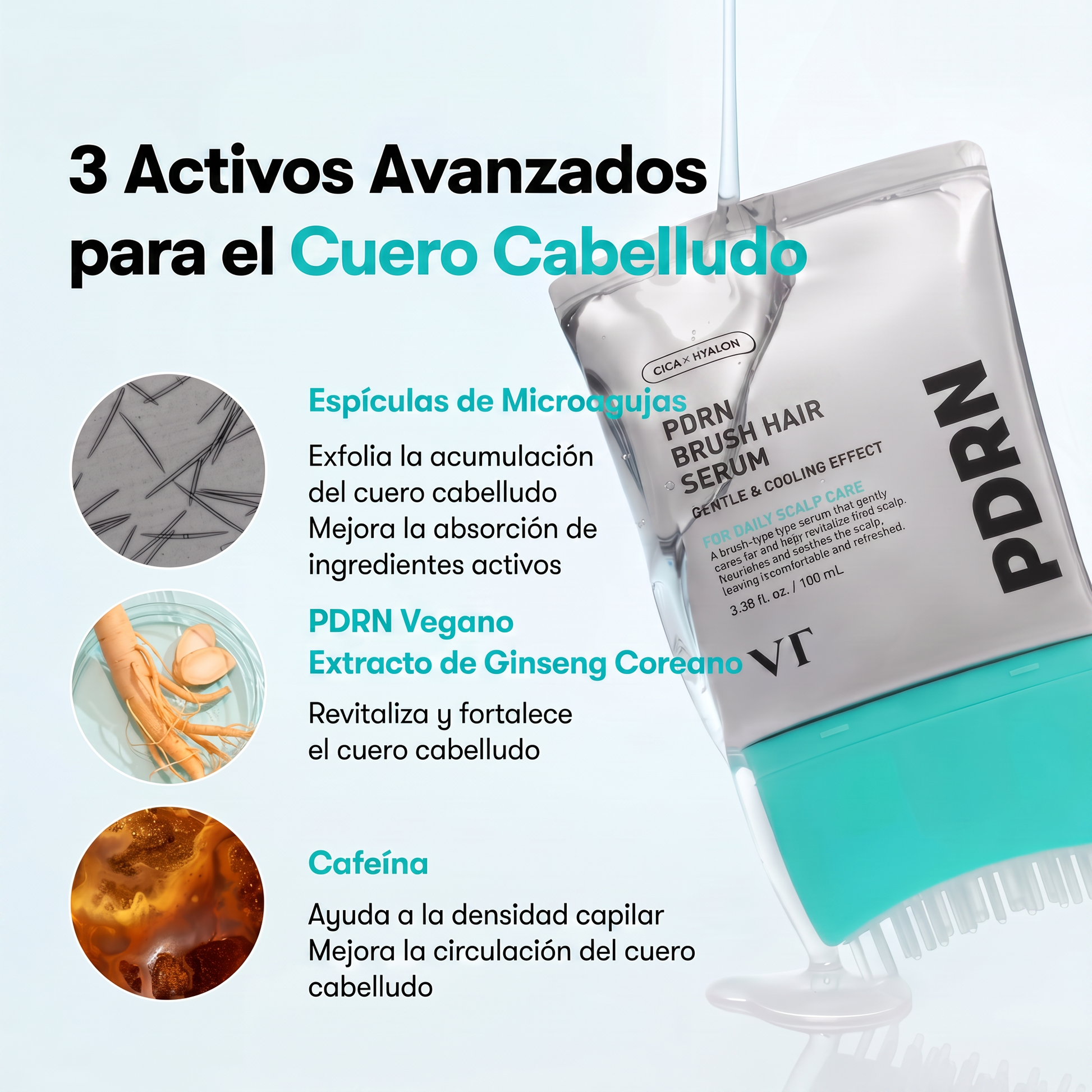 3 Activos Avanzados - Espículas PDRN Cafeína InfiniteLove