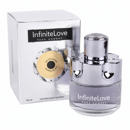 InfiniteLove Silver Homme — Eau de Toilette Masculina Cítrica, Especiada y Amaderada 100 ml
