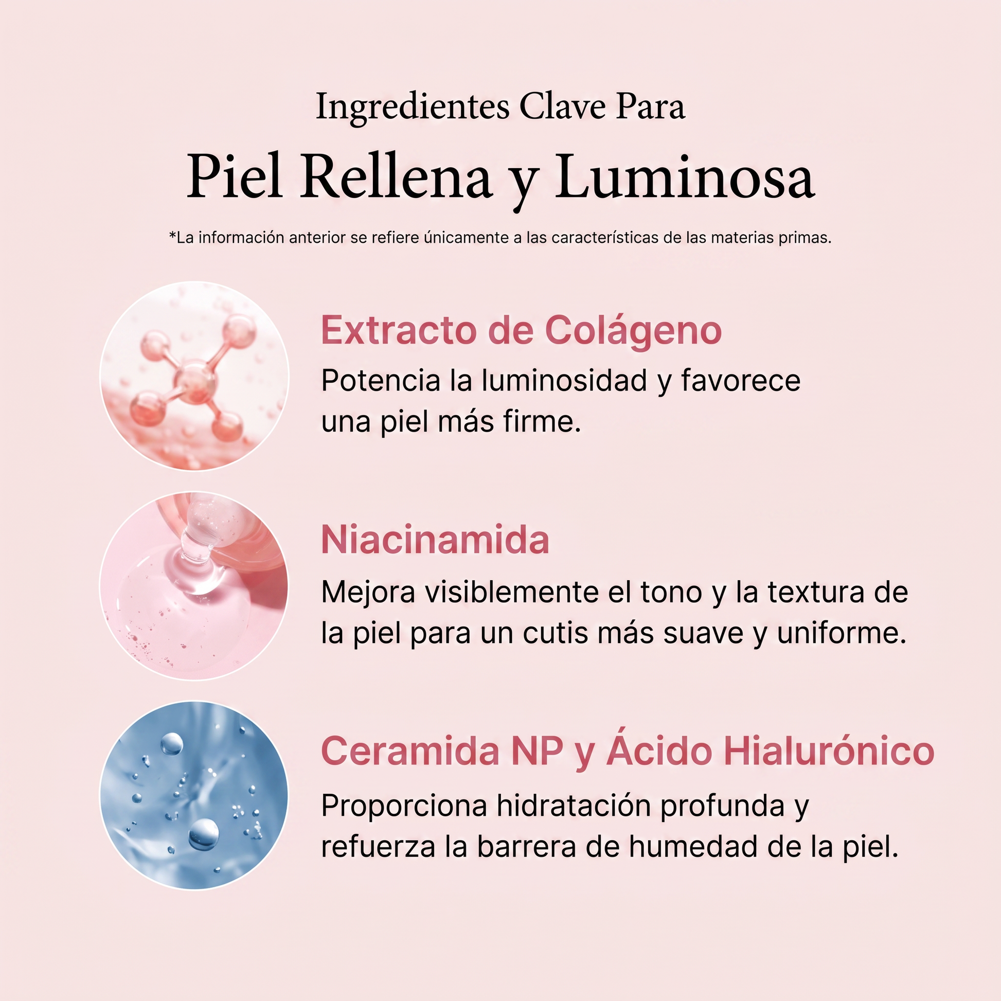 Ingredientes Clave Piel Rellena Luminosa