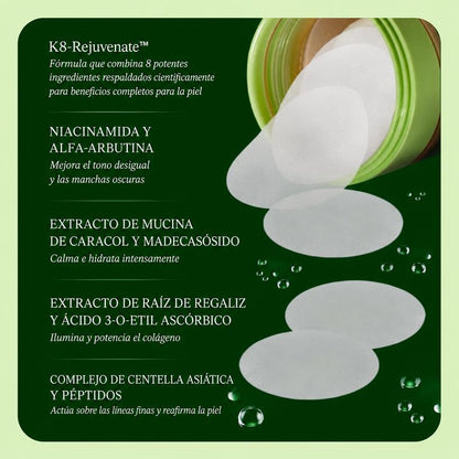 Discos de Tónico Renovador · 8 Activos Coreanos