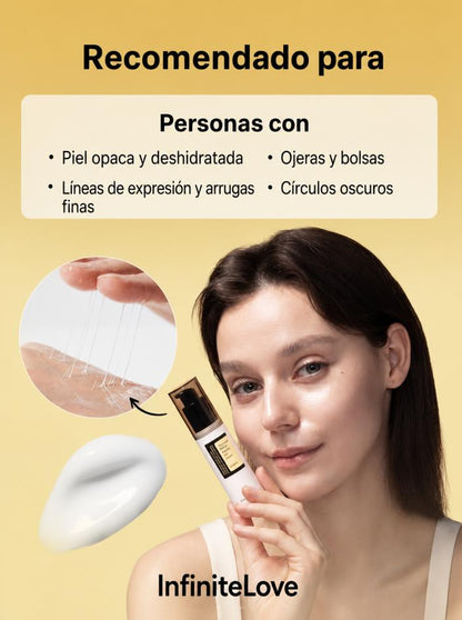 Crema Contorno de Ojos Advanced Snail Peptide Mucina de Caracol Péptidos Anti-Ojeras K-Beauty 25ml