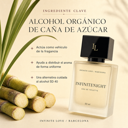InfiniteNight — Perfume Unisex de Cardamomo, Cuero y Sándalo Ahumado 50 ml