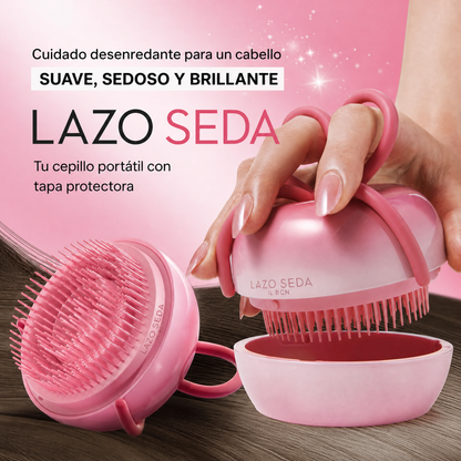Lazo Seda — Cepillo Desenredante Portátil con Tapa Protectora