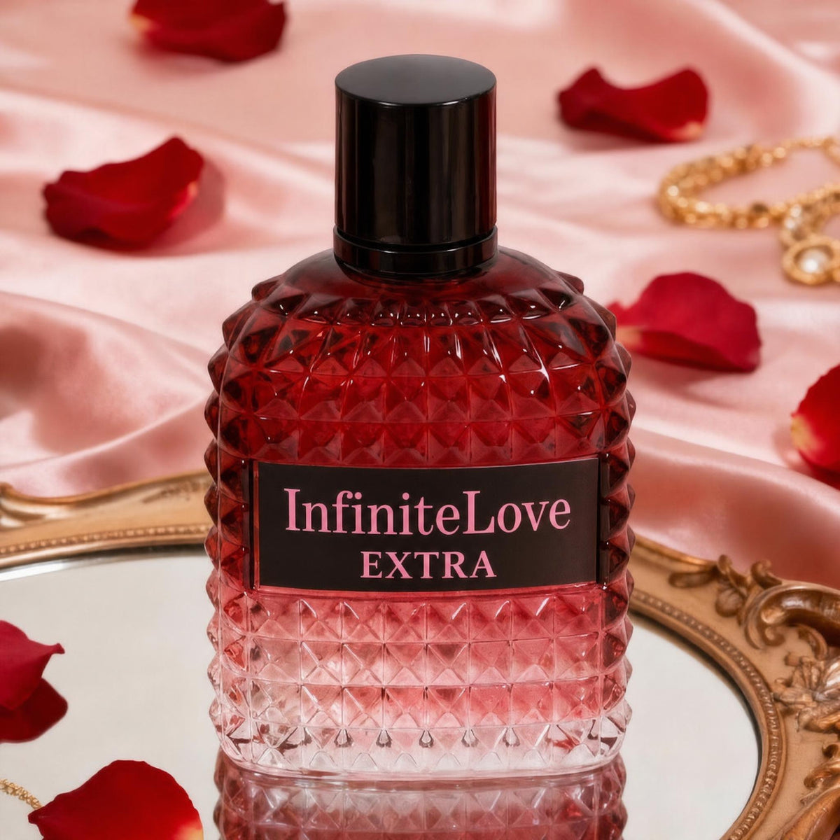 InfiniteLove Extra Eau de Parfum Frutal Floral Ambar Vainilla Grosella Ron Rosa Mujer 100ml