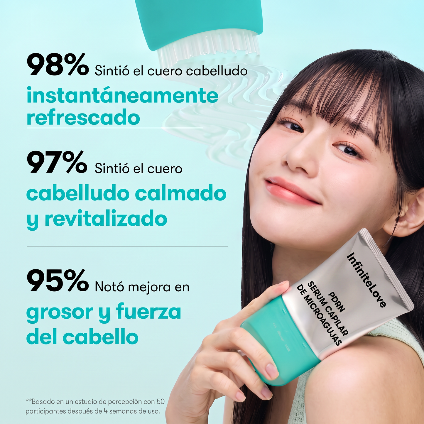 98% Cuero Cabelludo Refrescado - InfiniteLove Serum de Microagujas