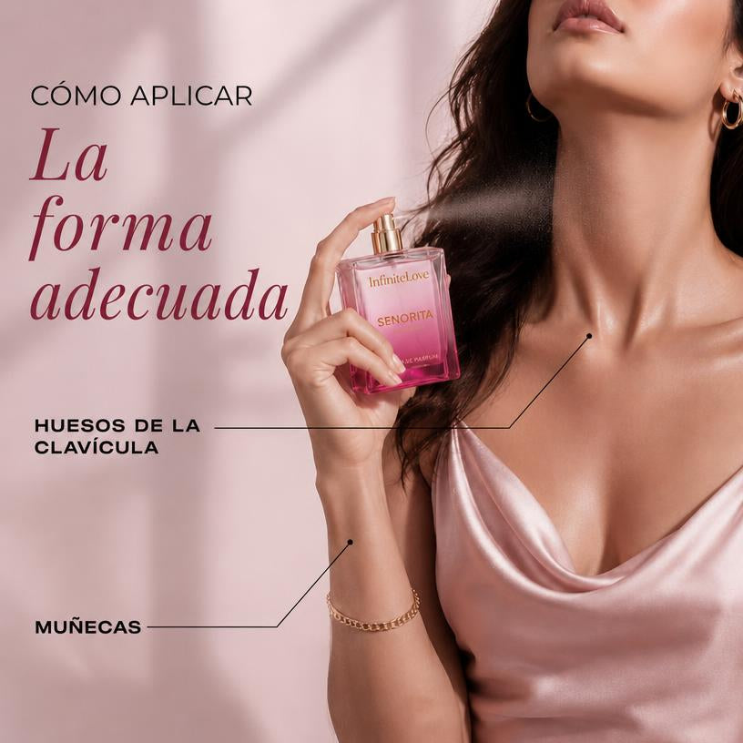 Senorita Woman Eau de Parfum Floral Frutal Romántico Peonía Granada Almizcle Mujer 100ml