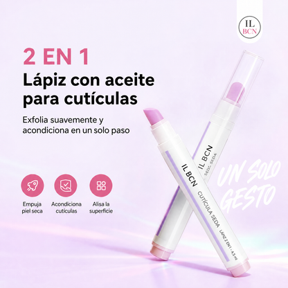 Cutícula Seda — Lápiz 2 en 1 para Cutículas · Pack de 2