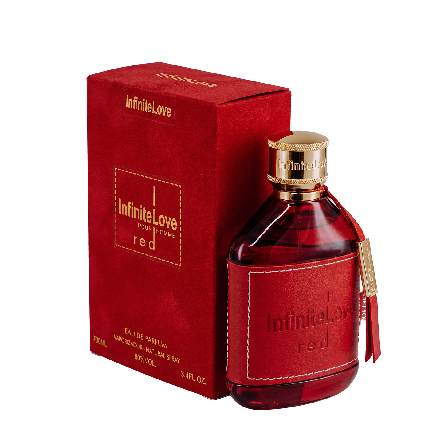 InfiniteLove Red Pour Homme Eau de Parfum Aromatico Frutal Amaderado Gran Proyeccion Hombre 100ml