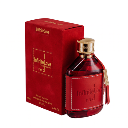 InfiniteLove Red Pour Homme Eau de Parfum Aromatico Frutal Amaderado Gran Proyeccion Hombre 100ml