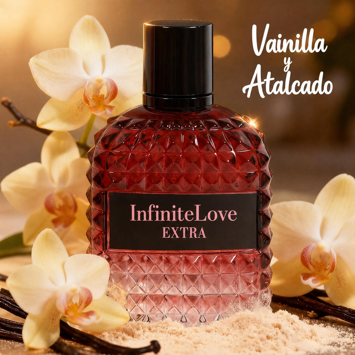 InfiniteLove Extra Eau de Parfum Frutal Floral Ambar Vainilla Grosella Ron Rosa Mujer 100ml