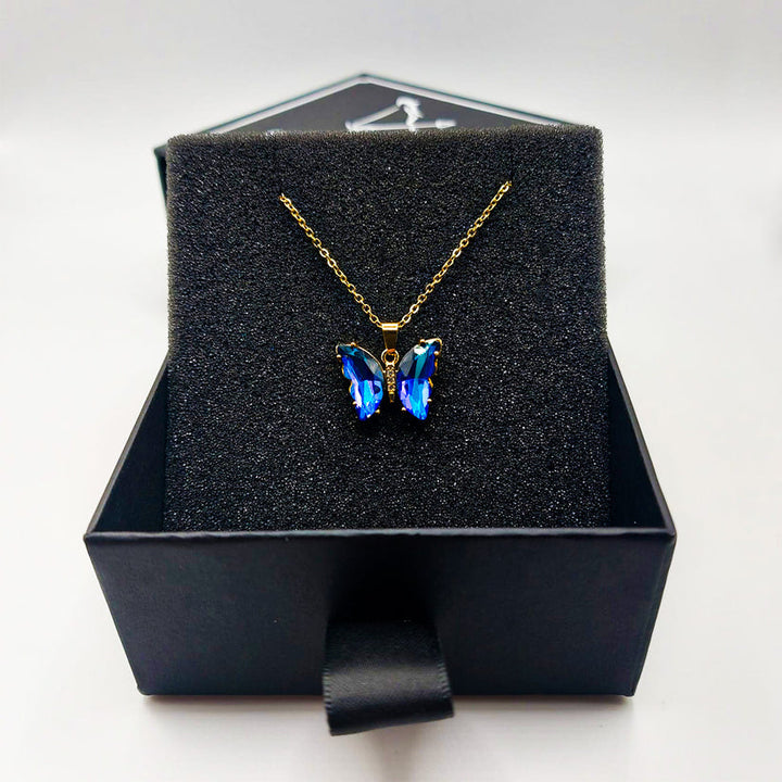 Collar Mariposa Azul