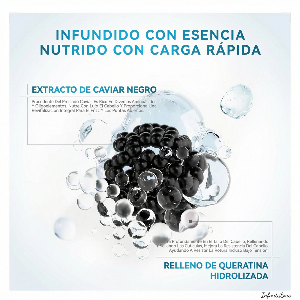 Mascarilla Capilar de Colágeno y Caviar – Reparación Intensiva y Brillo Premium