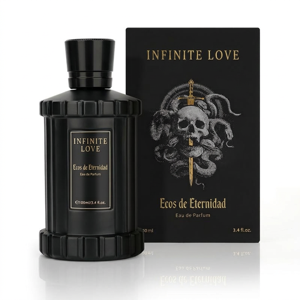Eco de Eternidad Perfume de Lujo Unisex 3.4 oz 100 ml Larga Duración 8+ Horas con Notas de Ron, Café, Vetiver y Sándalo