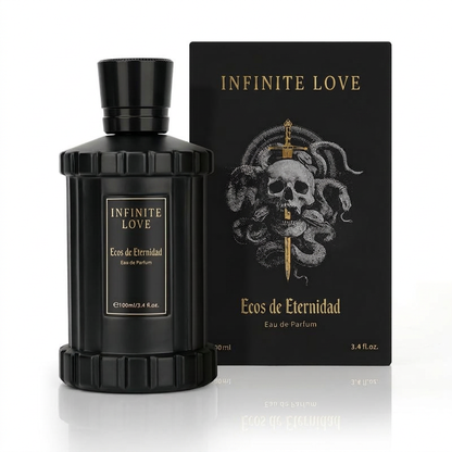 Eco de Eternidad Perfume de Lujo Unisex 3.4 oz 100 ml Larga Duración 8+ Horas con Notas de Ron, Café, Vetiver y Sándalo