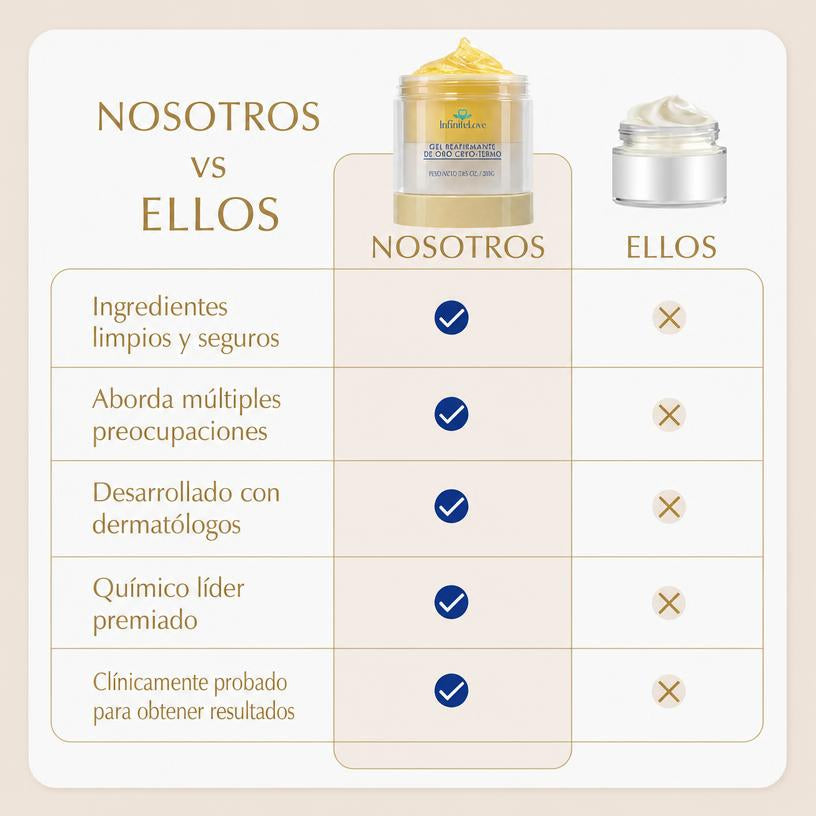 Gel Reafirmante de Oro Cryo-Termo — Reafirma y Reduce la Celulitis 200 g