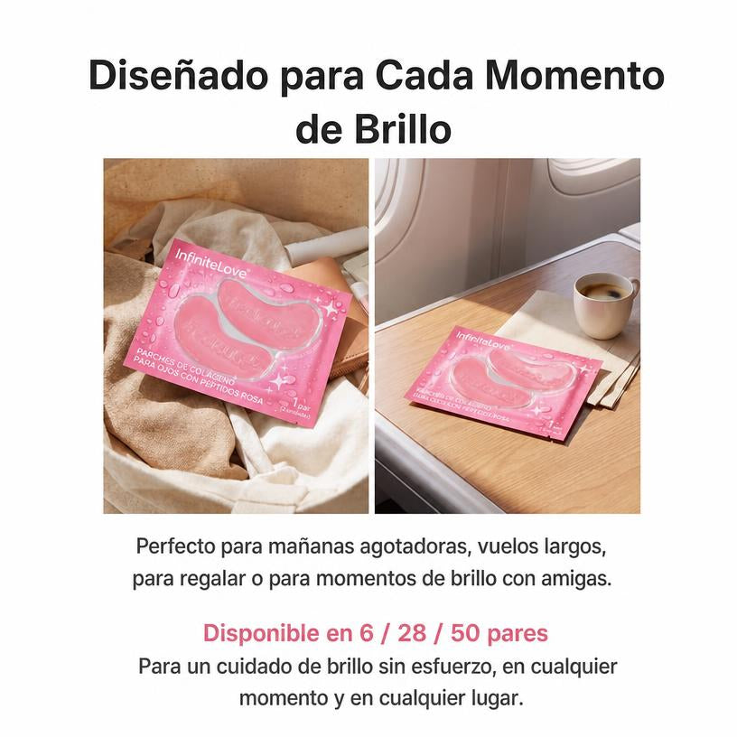 Mascarilla de Gel PDRN Pink Colágeno para Ojos — 6 Pares