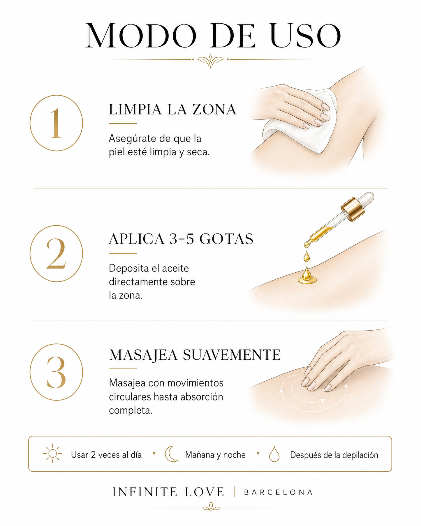 InfiniteSmooth — Aceite Reductor de Vello
