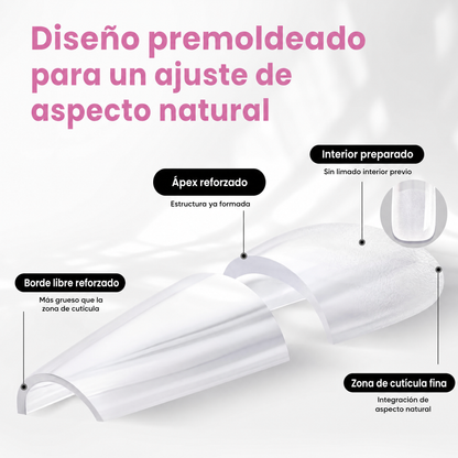 Ápex Fácil — Tips Premoldeados para Uñas · 96 unidades · 16 tallas