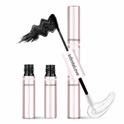 InfiniteLove Dúo Fijación — Adhesivo y Sellador para Pestañas 2 en 1, 10 ml