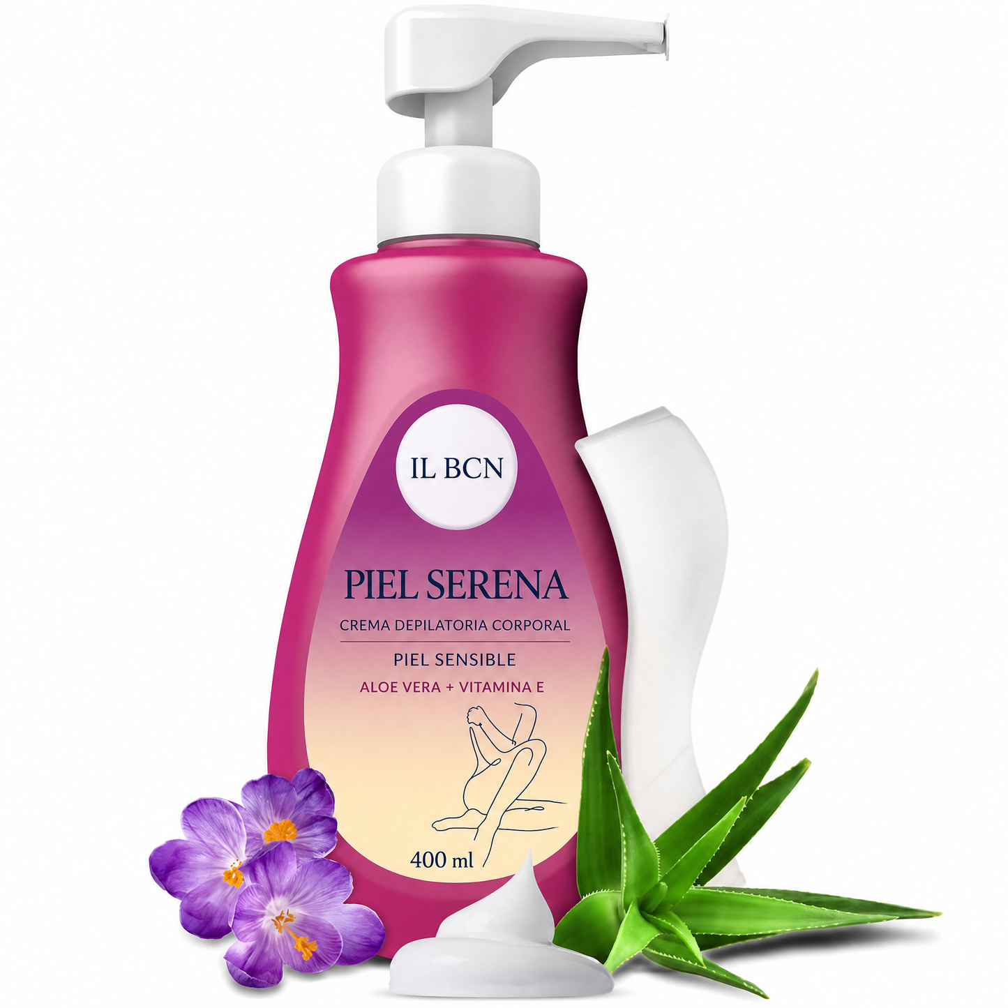 Piel Serena — Crema Depilatoria Corporal para Piel Sensible · 400 ml