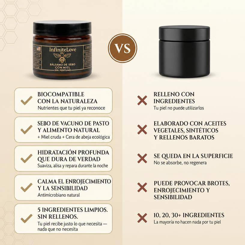 Bálsamo Hidratante Sebo y Miel Cítricos 100% Natural Antiedad 120ml