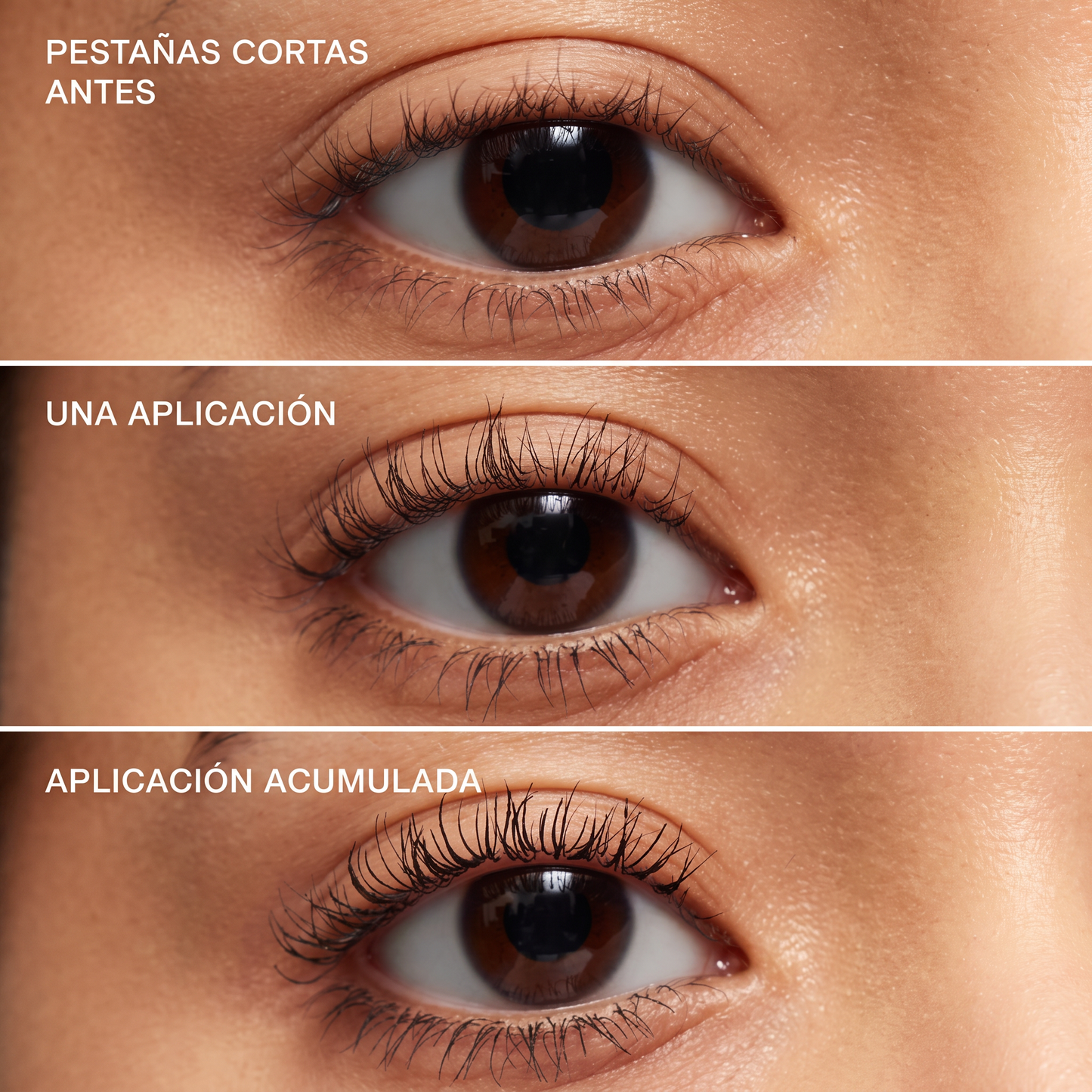 Pestañas Cortas Antes Después