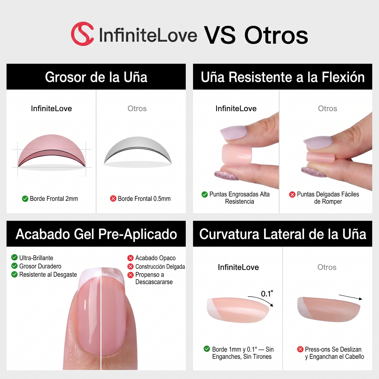 InfiniteLove VS Otros Comparacion