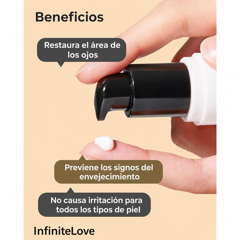 Crema Contorno de Ojos Advanced Snail Peptide Mucina de Caracol Péptidos Anti-Ojeras K-Beauty 25ml