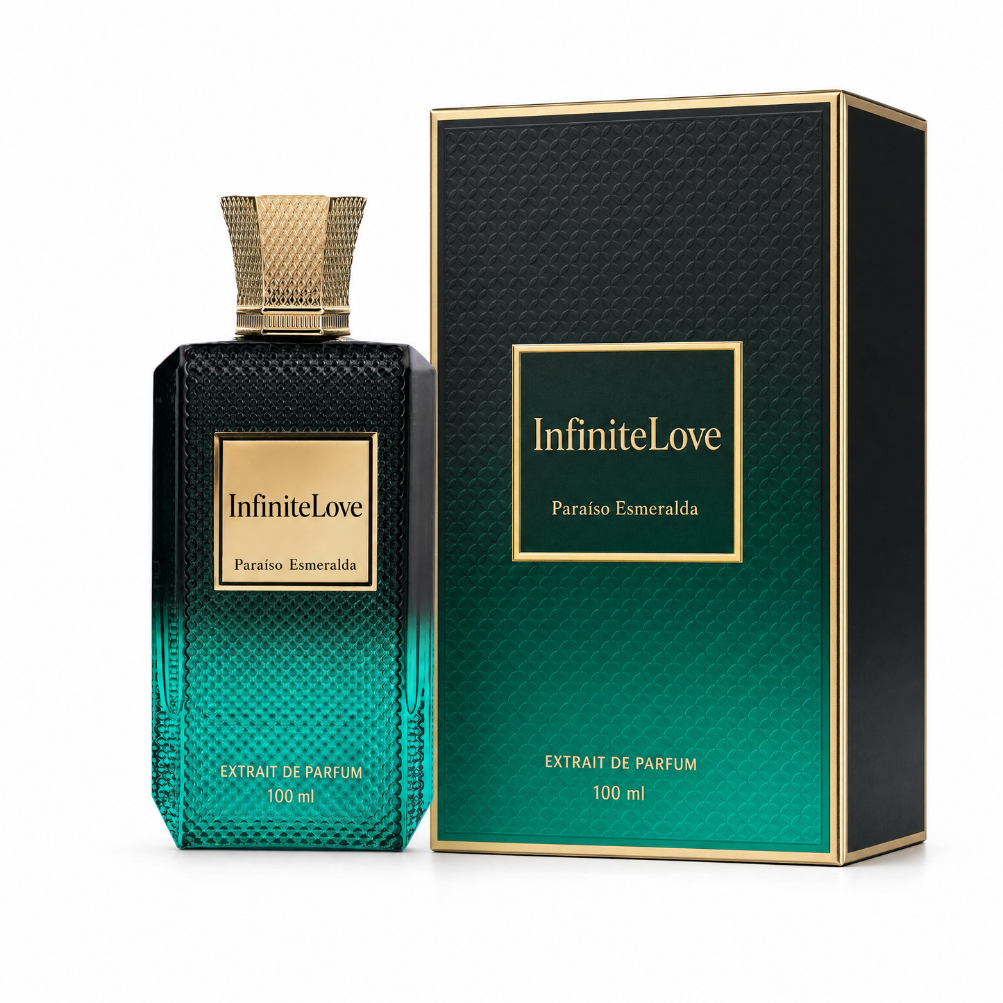 InfiniteLove Paraíso Esmeralda — Extrait de Parfum Tropical Amaderado 100 ml