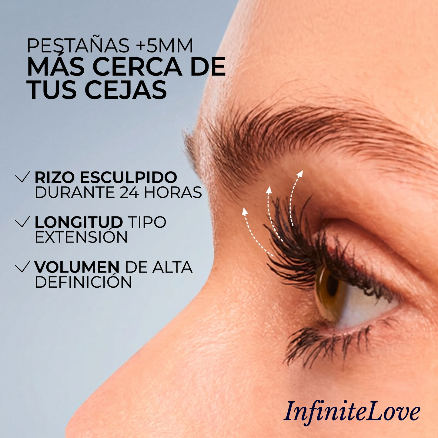 Pestañas +5mm Más Cerca de Tus Cejas