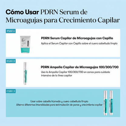 Cómo Usar PDRN Serum de Microagujas para Crecimiento Capilar
