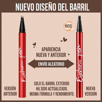 Lápiz de Cejas Micropunta 4 Puntas Resistente al Agua Anti-Manchas 24h Tono Marrón Pack 2 Uds