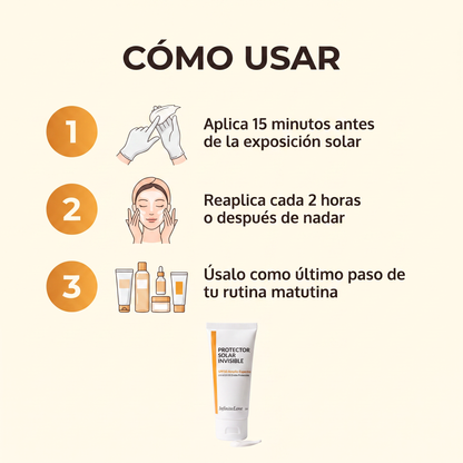 Protector Solar Invisible SPF50 Amplio Espectro para Rostro y Cuerpo 50ml